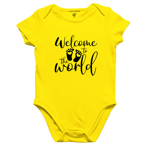 Welcome to the world baby rompers/onesie/bodysuit