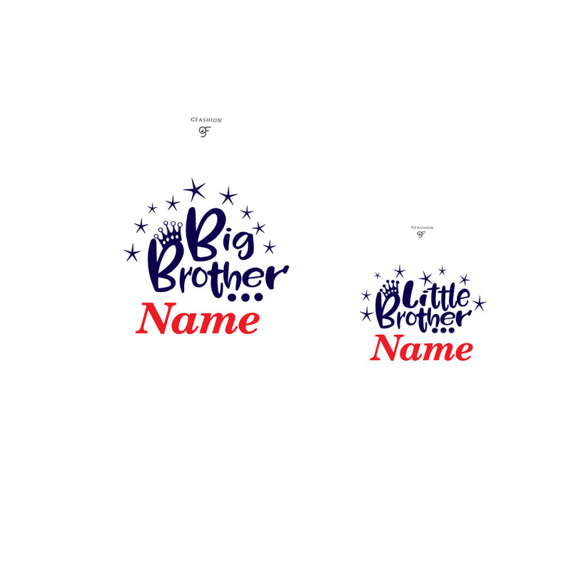 Big Brother Name-Little Brother Name Print t-shirts