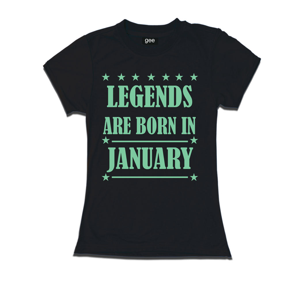 Women Legends Born in January-Birthday t-shirts