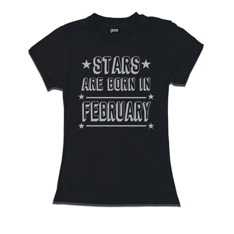 Women Stars Born in February -Birthday t-shirts