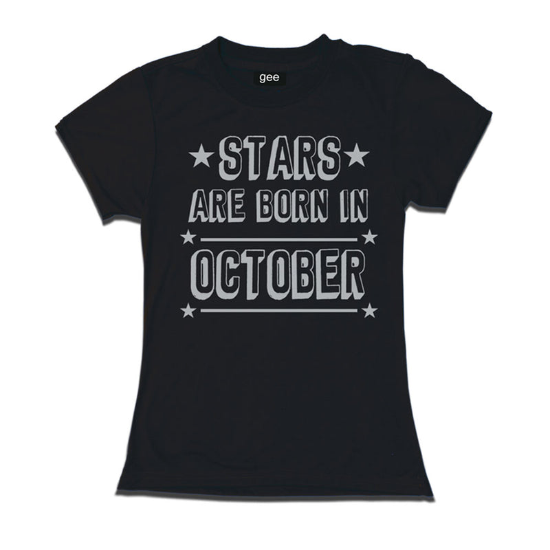 Women Stars Born in October -Birthday t-shirts