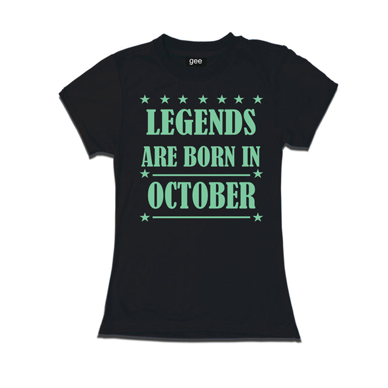Women-Legends Born in October-Birthday t-shirts