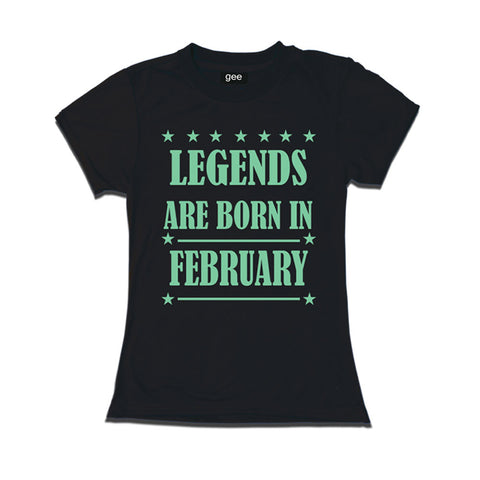 Women-Legends Born in February-Birthday t-shirts