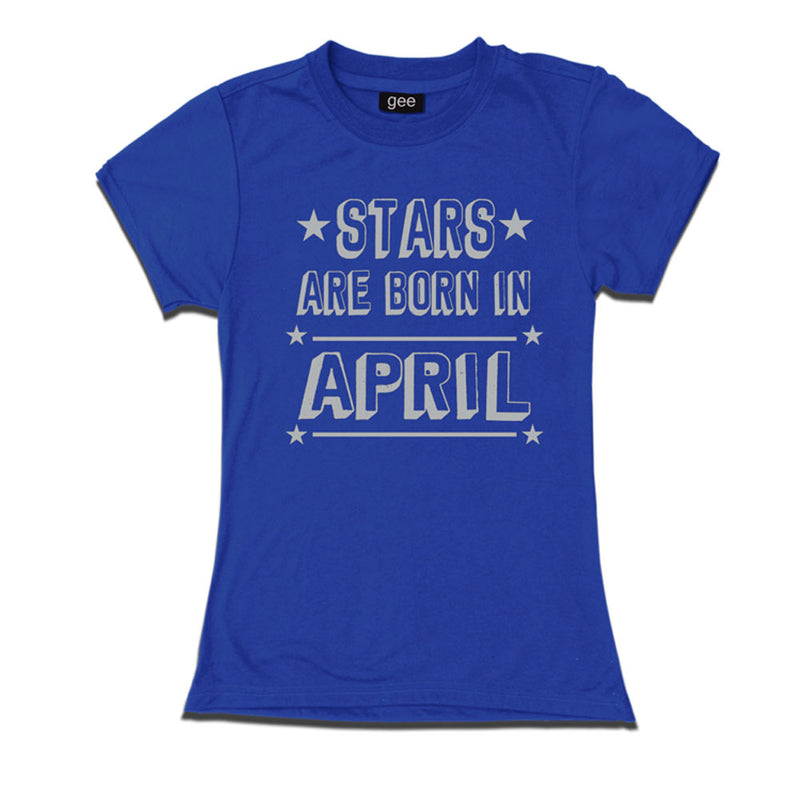 Women Stars Born in April-Birthday t-shirts