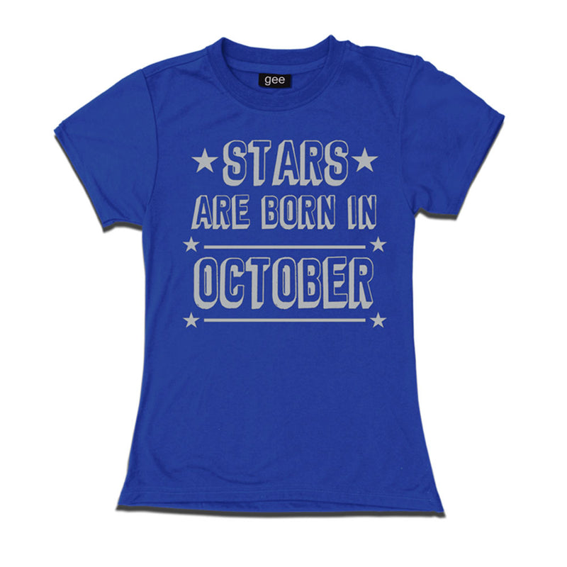 Women Stars Born in October -Birthday t-shirts