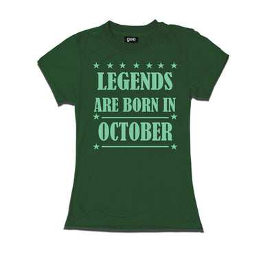Women-Legends Born in October-Birthday t-shirts
