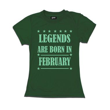 Women-Legends Born in February-Birthday t-shirts