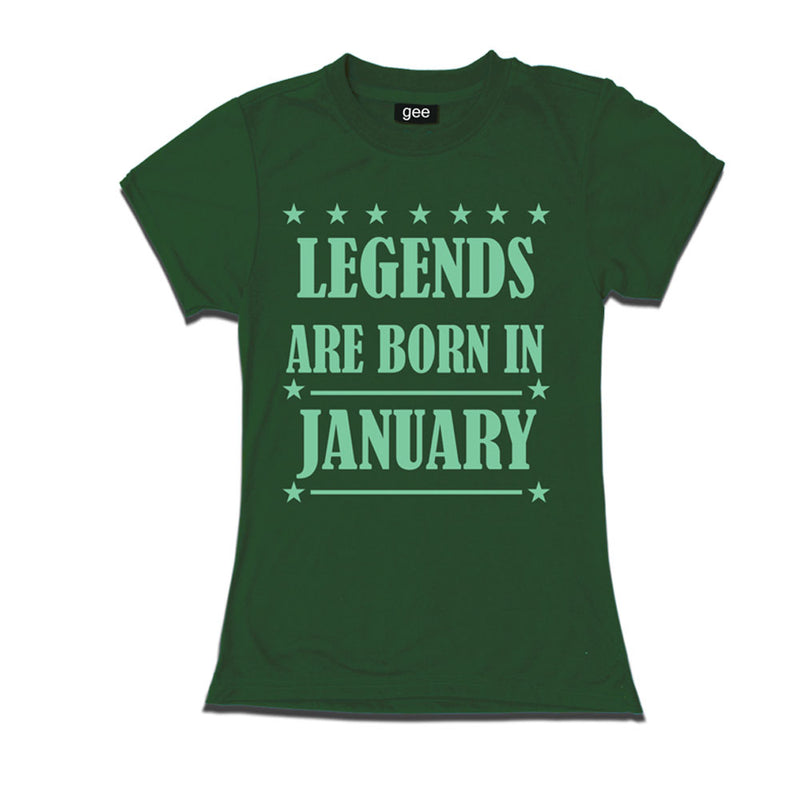 Women-Legends Born in January-Birthday t-shirts