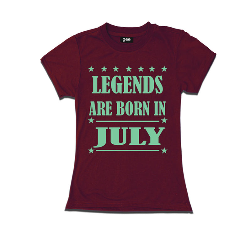 Women-Legends Born in July-Birthday t-shirts