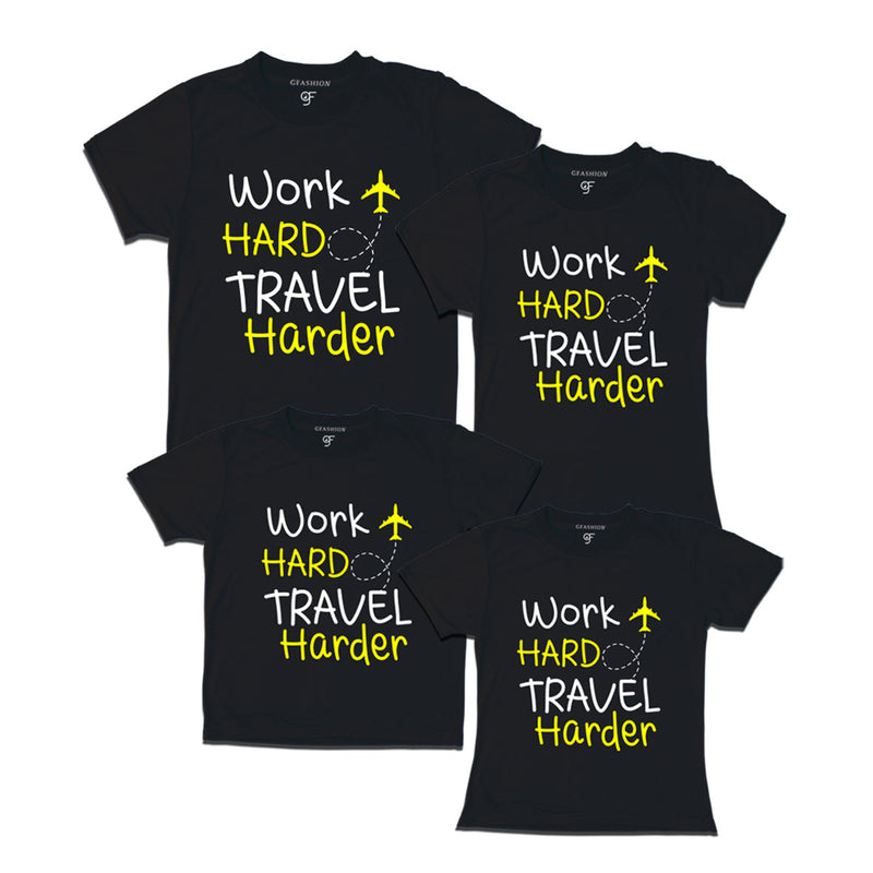 Work Hard Travel Harder T-shirts-family tshirts-friends tshirts