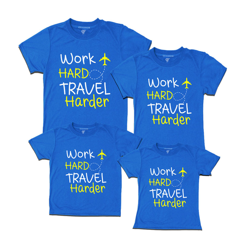 Work Hard Travel Harder T-shirts-family tshirts-friends tshirts