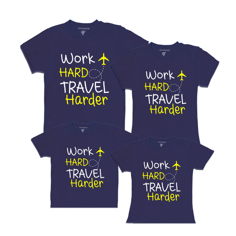 Work Hard Travel Harder T-shirts-family tshirts-friends tshirts