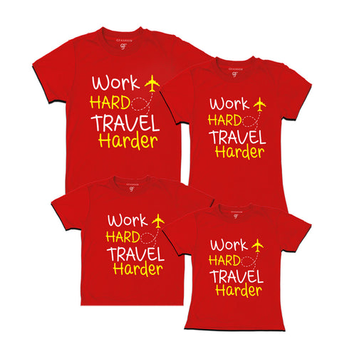 Work Hard Travel Harder T-shirts-family tshirts-friends tshirts