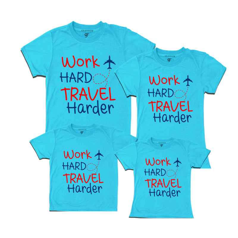 Work Hard Travel Harder T-shirts-family tshirts-friends tshirts