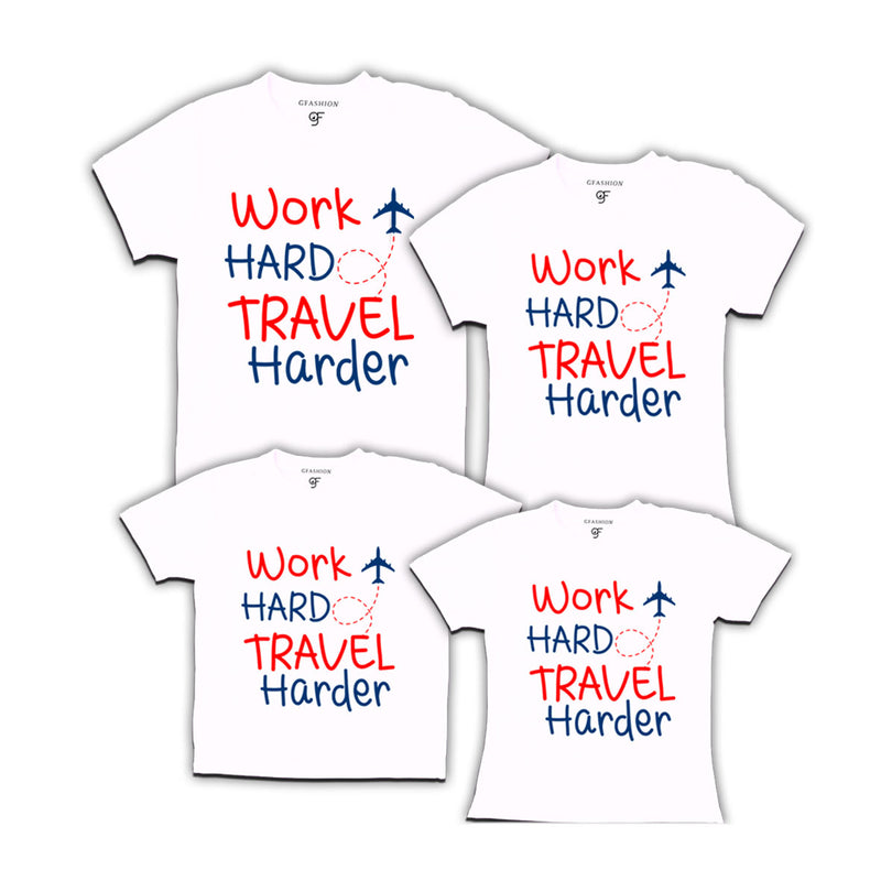 Work Hard Travel Harder T-shirts-family tshirts-friends tshirts